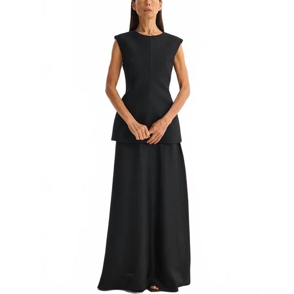 ROHE Dresses & Skirts - NEW ROHE open back integrated silk skirt dress in black